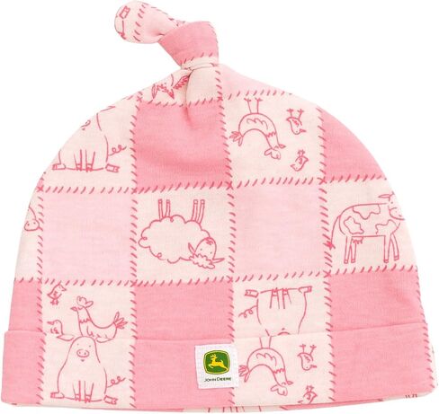 John Deere Farm Baby Girls Bodysuit, Pants and Hat 3 Piece Outfit Set Newborn to Infant Sizes (3-6 Months - 9-12 Months) in Saudi Arabia