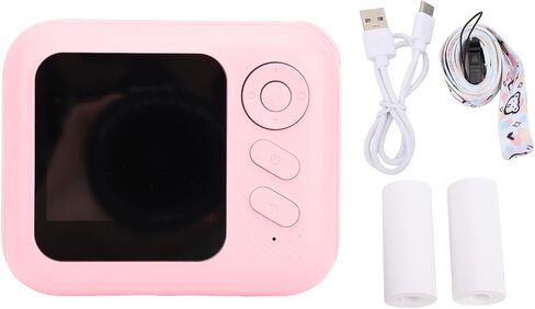 Yunseity Instant Print Camera, 48MP Pixels 2 Inch HD Screen Digital Zoom Portable Thermal Printing Camera, HD Sunlight Screen, Black and White Printing, Timer & Date Setting (Pink) in Kuwait