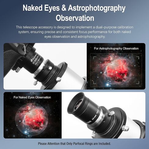 Astromania 1.25 Inch Ultra Wide Angle Eyepiece for Planetary and Deep Space 82 Degree 7mm UWA Eyepiece - Bundle with - 1.25 Inch Telescope Eyepiece Parfocal Rings Set of Three in Saudi Arabia