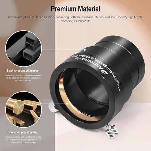 Astromania 2 Inches Ultra Wide Angle Eyepiece for Planetary and Deep Space, 82 Degree 19mm UWA Eyepiece - Bundle with - 2-Inch Telescope Eyepiece Extension Tube Adapter Optical Length 35mm in Saudi Arabia
