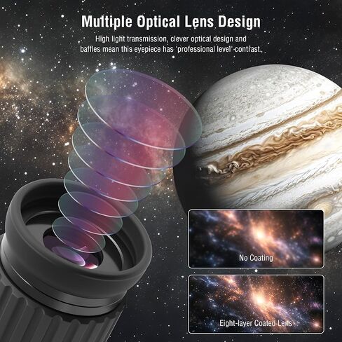 Astromania 1.25 Inch Ultra Wide Angle Eyepiece for Planetary and Deep Space 82 Degree 7mm UWA Eyepiece - Bundle with - 1.25 Inch Telescope Diagonal with Amici Erecting Prism in Saudi Arabia