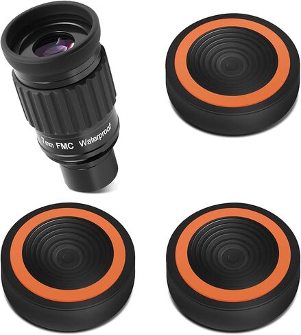 Astromania 1.25 Inch Ultra Wide Angle Eyepiece for Planetary and Deep Space 82 Degree 7mm UWA Eyepiece - Bundle with - Anti-Vibration Pads in Saudi Arabia