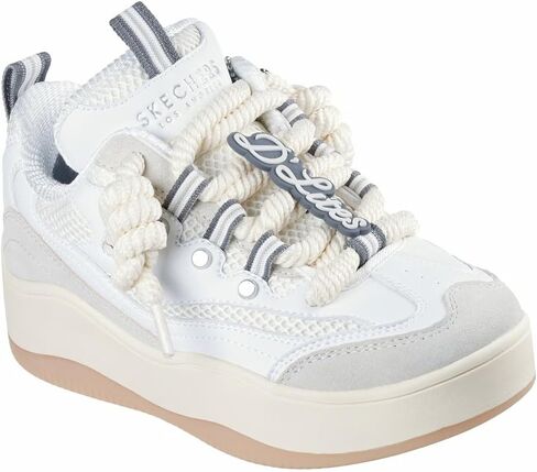 حذاء Skechers Woman D'Lites XL - Wave Crest Sneaker Shoe 185320 اللون أبيض/أزرق/رمادي مقاس أمريكي 7 in Kuwait