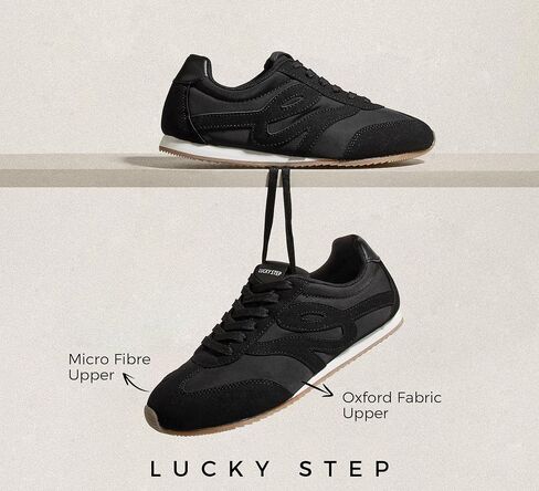 أحذية رياضية نسائية عصرية من LUCKY STEP ونعل رفيع وخفيفة الوزن وخفيفة الوزن أحذية رياضية كاجوال برباط أحذية تنس للمشي in Kuwait