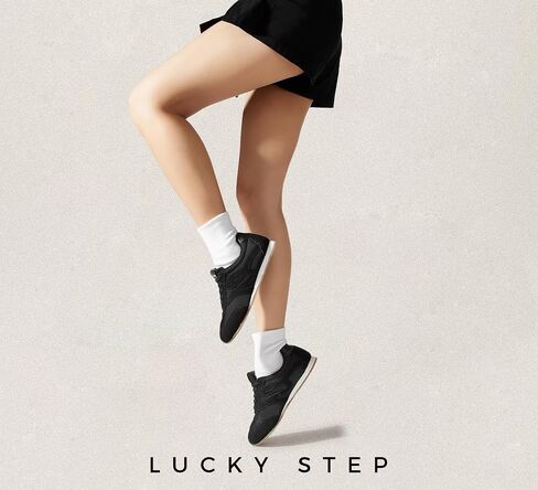 أحذية رياضية نسائية عصرية من LUCKY STEP ونعل رفيع وخفيفة الوزن وخفيفة الوزن أحذية رياضية كاجوال برباط أحذية تنس للمشي in Kuwait