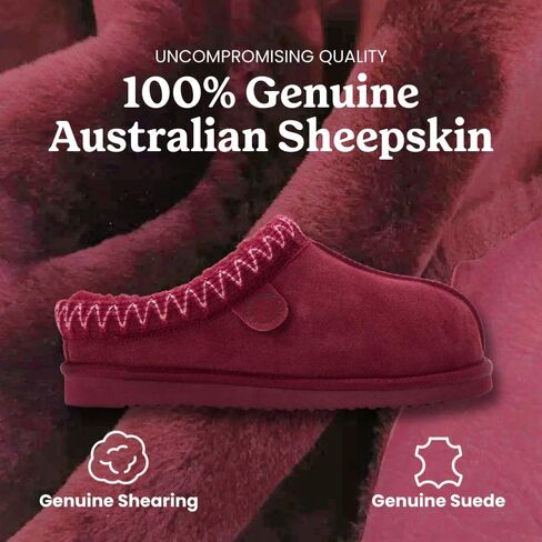 شبشب Dearfoams النسائي من Fireside Greta Australia Shearling حذاء منزلي للاستخدام الداخلي/الخارجي in Saudi Arabia