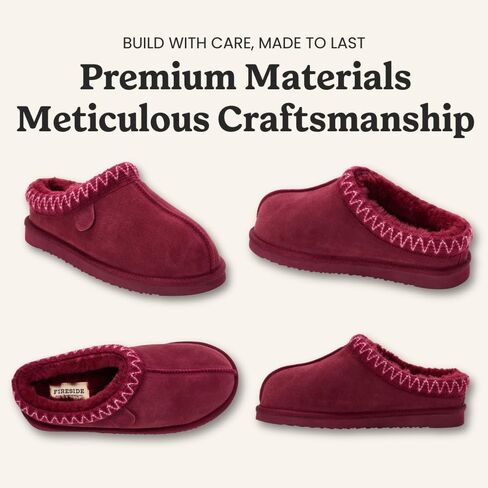 شبشب Dearfoams النسائي من Fireside Greta Australia Shearling حذاء منزلي للاستخدام الداخلي/الخارجي in Saudi Arabia