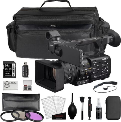 Sony PXW-Z200 4K 1" CMOS Sensor XDCAM Camcorder Bundle with 64GB SDXC Memory Card + Camera Bag + 3-Piece Filter Set + Photo Starter Kit + Cleaning Cloth (6 Items) in Saudi Arabia