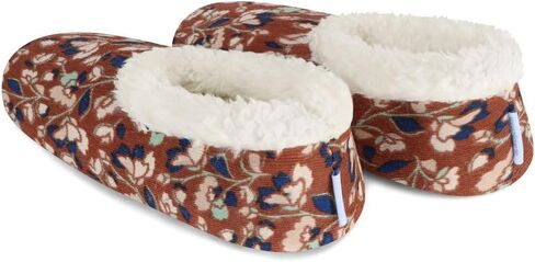 Snoozies Corduroy Slippers for Women with Memory Foam Insole, Sherpa-Lined Slipper Socks for Women Non-Skid in Saudi Arabia
