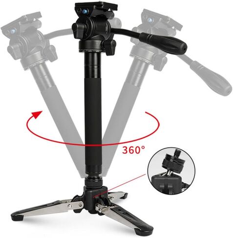 3/8 Screw Hole Camera Detachable Monopod Tripods Stand with 360 Degree Rotation for Photography in Saudi Arabia