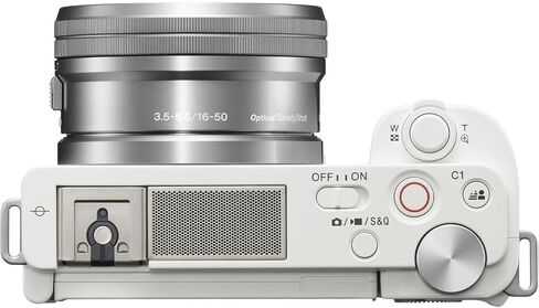 Sony ZV-E10 Mirrorless Camera (White) with Sony E PZ 16-50mm F/3.5-5.6 OSS Lens + 64 GB Memory + Spider Tripod + Camera Case + Tripod + Card Reader + Extra Battery + More (27pc Bundle) (Renewed) in Saudi Arabia