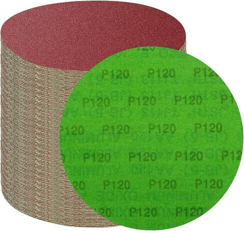 25 Pack 8 Inch Sanding Discs 60 Grit for 8" Sander Hook and Loop | Sandpaper Aluminum Oxide Cloth Backing for Wood Metal Dry Polishing in Saudi Arabia
