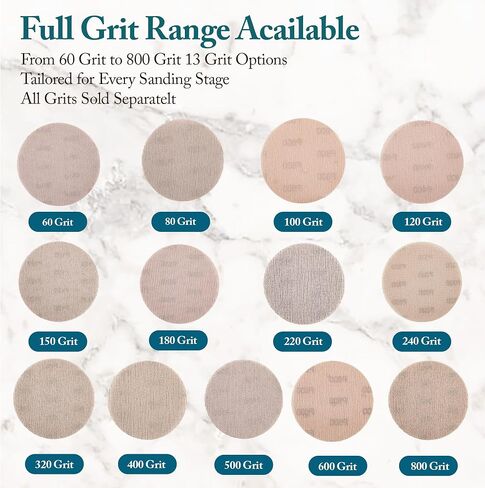 6inch Mesh Abrasive Net Sanding Discs, 25 Pcs Hook and Loop Sandpaper – Dust-Free Open-Mesh, Wet & Dry, Anti-Clog – for Random Disc & Orbital Sanders, Woodworking, Auto Body (6in, 80 Grit, 25) in Saudi Arabia