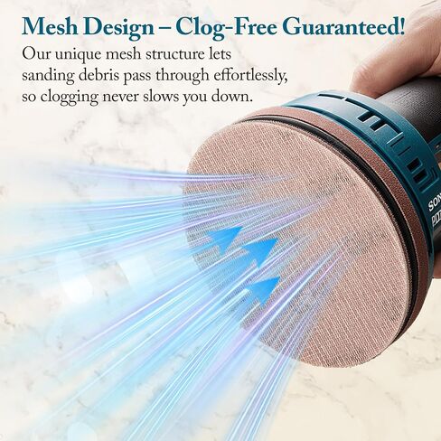 6inch Mesh Abrasive Net Sanding Discs, 25 Pcs Hook and Loop Sandpaper – Dust-Free Open-Mesh, Wet & Dry, Anti-Clog – for Random Disc & Orbital Sanders, Woodworking, Auto Body (6in, 80 Grit, 25) in Saudi Arabia