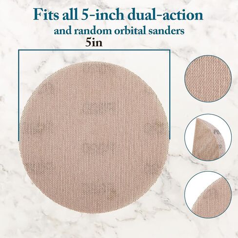 6inch Mesh Abrasive Net Sanding Discs, 25 Pcs Hook and Loop Sandpaper – Dust-Free Open-Mesh, Wet & Dry, Anti-Clog – for Random Disc & Orbital Sanders, Woodworking, Auto Body (6in, 80 Grit, 25) in Saudi Arabia