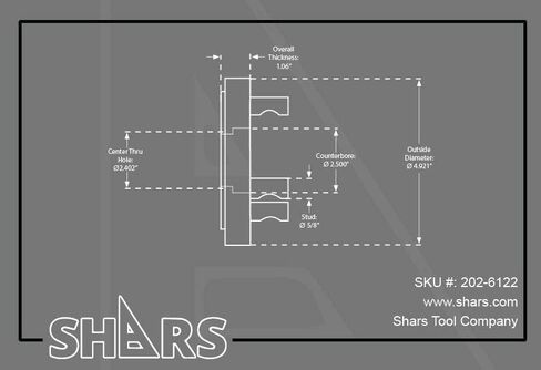 لوحة خلفية Shars مقاس 5 بوصات D1-4 لجميع خراطيش المخرطة الخلفية العادية 202-6122 S in Saudi Arabia