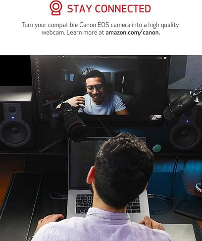 مجموعة ملحقات كاميرا الويب Canon EOS للمبتدئين (لكاميرات EOS Rebel مختارة)، متوافقة مع الكمبيوتر المحمول والكمبيوتر الشخصي، البث عالي الدقة، مؤتمرات الفيديو، وإنشاء المحتوى، محول الطاقة المدمج CA-PS700 in Kuwait