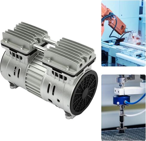 رأس مضخة ضاغط الهواء، محرك ضاغط الهواء الخالي من الزيت، أسطوانة مزدوجة أحادية المرحلة بقوة 3 حصان وتدفق عالي 66 جالون مضخة صامتة خالية من الزيت لأدوات الهواء الصناعية للسيارات in Kuwait