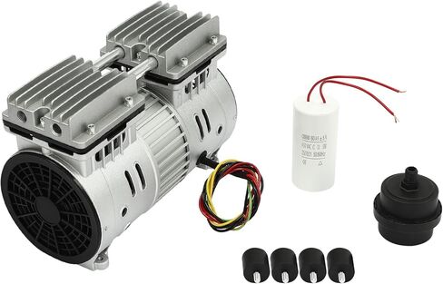 رأس مضخة ضاغط الهواء، محرك ضاغط الهواء الخالي من الزيت، أسطوانة مزدوجة أحادية المرحلة بقوة 3 حصان وتدفق عالي 66 جالون مضخة صامتة خالية من الزيت لأدوات الهواء الصناعية للسيارات in Kuwait