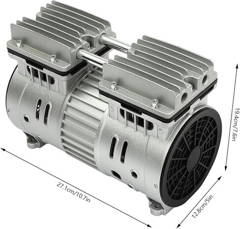 رأس مضخة ضاغط الهواء، محرك ضاغط الهواء الخالي من الزيت، أسطوانة مزدوجة أحادية المرحلة بقوة 3 حصان وتدفق عالي 66 جالون مضخة صامتة خالية من الزيت لأدوات الهواء الصناعية للسيارات in Kuwait