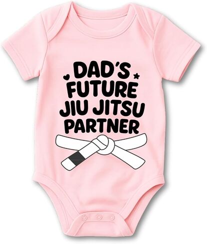 Funny BJJ Baby Bodysuit – Dad’s Future Jiu Jitsu Partner Infant Outfit with Martial Arts Belt Design in Saudi Arabia