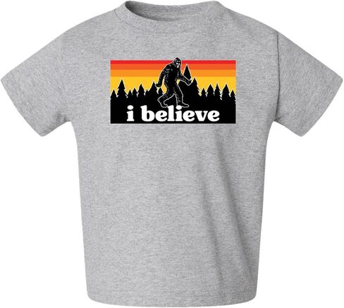 قميص I Believe المضحك بتصميم Bigfoot Sasquatch Conspiracy للمشي لمسافات طويلة في الهواء الطلق وثقافة البوب ​​للأطفال الرضع والشباب in Saudi Arabia