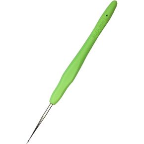 Hobekoee 0.75mm Lace Crochet Hook Ergonomic Handle for Arthritic Hands Soft & Smooth Knitting Needles for Beginners and Crocheting Yarn