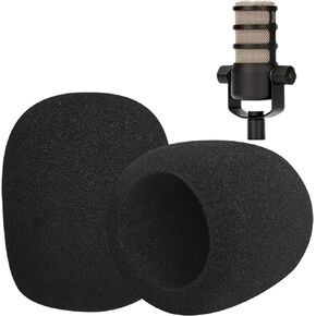 غطاء ميكروفون إسفنجي من Boseen Pop Filter متوافق مع ميكروفونات Rode PodMic NT1-A NT-USB NT2-A Procaster Podcaster تقلل الضوضاء بشكل فعال (عبوتان)
