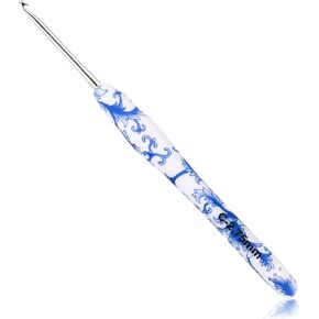 BCMRUN 3.25 mm(D) Crochet Hook for Arthritic Hands, Ergonomic Soft Grip Handle, Extra Long  Knitting Needles Rubber Handle Hook Crochet Needle for Beginners, Mothers Day Gifts (3.25mm-D)