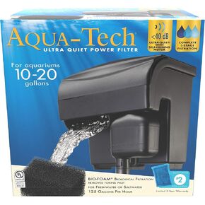 Aqua-Tech Ultra Quiet Power Filter, For Aquariums 10-20 Gallons