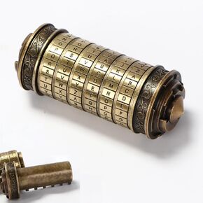 Unique Valentines Gift Cryptex Da Vinci Code Mini Cryptex Lock Puzzle Boxes with Hidden Compartments Heavy Real Metal Novelty Birthday Gifts Big Enough for Notes,Paper Money,Rings,Jewelry (White)