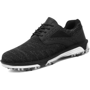 ULTIANT Men's Golf Shoes Fixed Nailless Sole Waterproof