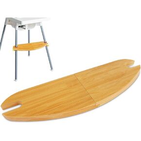 ECOGREDA Bamboo High Chair Foot Rest, High Chair Accessories for IKEA Antilop, Adjustable High Chair Footrest
