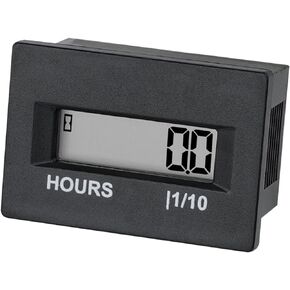 Runleader Digital Hour Meter,AC/DC 4.5V to 60V, Data Storage, Waterproof Design for Golf Cart Lawn Mower Forklift Go-Kart Leaf Trimmer etc.
