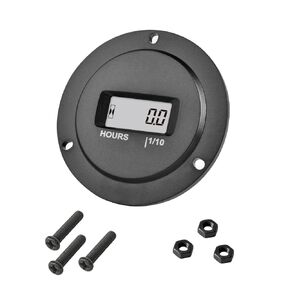 Runleader Digital LCD Hour Meter, AC/DC 5V to 277V,Maintenance Total Running Hours,Data Storage,Waterproof Design for Lawn Mower Generator Motorcycle Golf Cart Forklift Scrubber Machine.