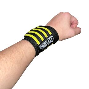 Owl Grips Wrist Wraps with Thumb Loop - Breathable And Adjustable Weight Lifting Wrist Wraps for Men and Women (yellow)