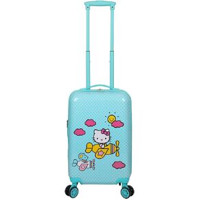 Bioworld Hello Kitty Airplane 20" Kids’ Carry-On Luggage With Wheels And Retractable Handle