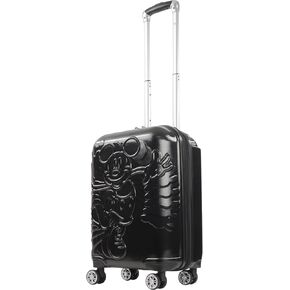 FUL Disney Mickey Mouse 25 Inch Rolling Luggage, Molded Hardshell Suitcase with Wheels, Black in Kuwait