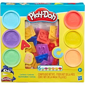 Play-Doh Fundamentals Letters with 26 Letter Stamper Tools, 6 Cans of Assort. Colors, Back to School Classroom Supplies, Kids Arts & Crafts, Preschool Toys, Ages 3+