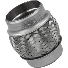 Exhaust Flex Pipe, 2.5"x6" Heavy Duty Stainless Steel Double Braid Flexible Tube