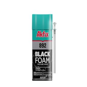 Akfix 892 Black Spray Foam Sealant (1x12 Oz.) - UV Resistant Spray Foam Insulation, Waterproof, Polyurethane Expanding Foam, Ideal for RV, Pond, Waterfall and Landscape Applications | 12 Oz. 1 Pack