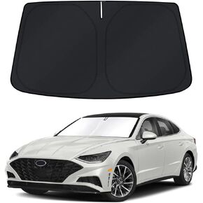 Bestview Windshield Sun Shade for 2020-2023 Hyundai Sonata Sedan, Front Window Sunshade Sun Visor Protector Block UV Rays Heat, Foldable 3 Layers 210T Material
