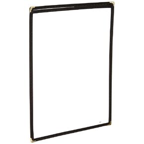 Winco Single Menu Cover, 14 by 8.5-Inch, Black