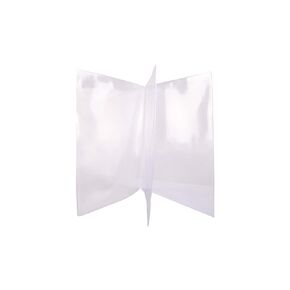 Risch Double-Sided All Clear Vinyl Menu Cover | Three-Sided 6 View Folding Menu Booklet | Slip in Side-Loading Cover | Wipeable, Reusable | 8.5" x 11" | Pack of 24