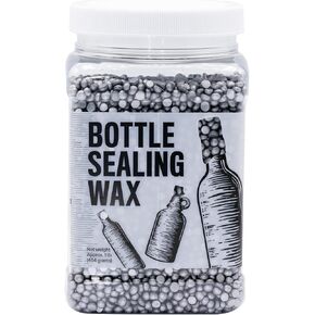 Blended Waxes, Inc. Bottle Sealing Wax, Pastille Wax Seal Beads For Wine, Beer, and Liquor Bottle Sealing, Seals Between 25-30 Bottles, 1 lb, Bronze Metallic