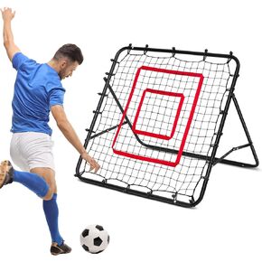 Meooeck Football Rebound Net 42 x 42 Inches Soccer Rebounder Softball Baseball Rebounder Net Football Training Net Soccer Trainer Throwing Baseball Pitching Net for Backyard Practice Adults