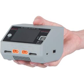 HOBBYMATE D6 Duo Pro Balance Charger Dual Ports - for Lipo Battery, Li-ion Battery, LiFe Battery, Nimh / Nicd Batttery Pack Charger, Support AC/DC Input （Gray）