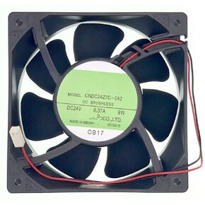 LEYEYDOJX New Inverter Cooling Fan for S5 Power Supply CNDC24Z7C-042 DC 24V 0.37A 9W 12038 12cm 2-Wire 2-pin Size: 120×120×38mm.