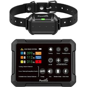 Wireless Dog Fence & Forbidden Area - High Precision Wireless Containment System for Up to 1 Acre, Real-Time Distance Monitoring, Indoor & Outdoor, Medium to Large Dogs 6-23in - Plus Version