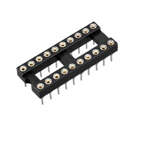 uxcell 10pcs DIP IC Chip Socket Adaptor 2.54mm Pitch 7.6 Row Pitch 2 Row 20 Round Pins Soldering